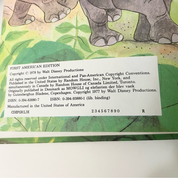 Vintage Disneys Mowgli and the Lost Elephant Child Book - Picture 12 of 13